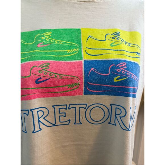 Oneita 80’s Single Stitch Tretorn White T-Shirt. Measures 22” pit to pit - Picture 5 of 10